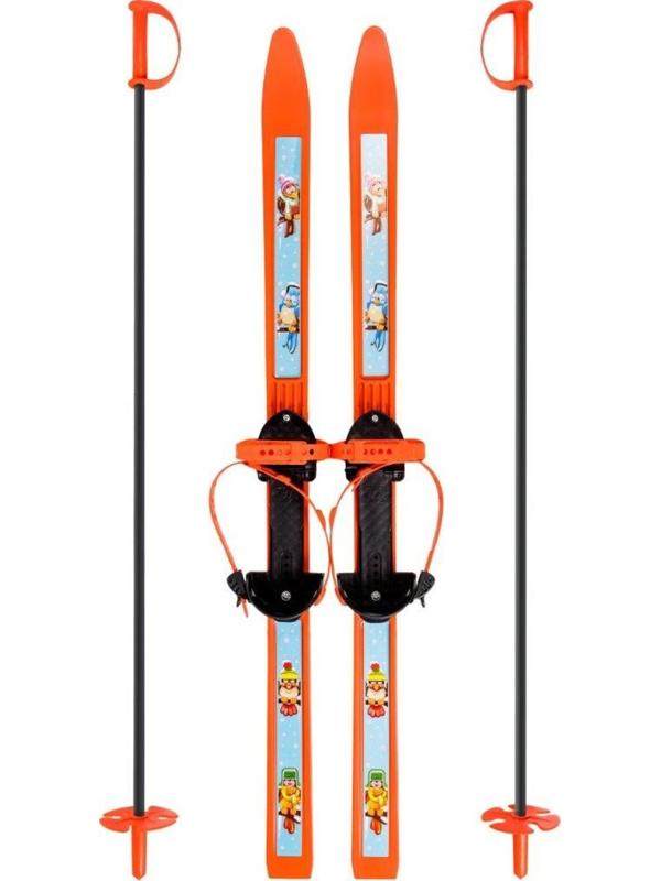 Лыжи детские Вираж-спорт, унив.крепление Цикл, с палками
стеклопластик(100/100 см)