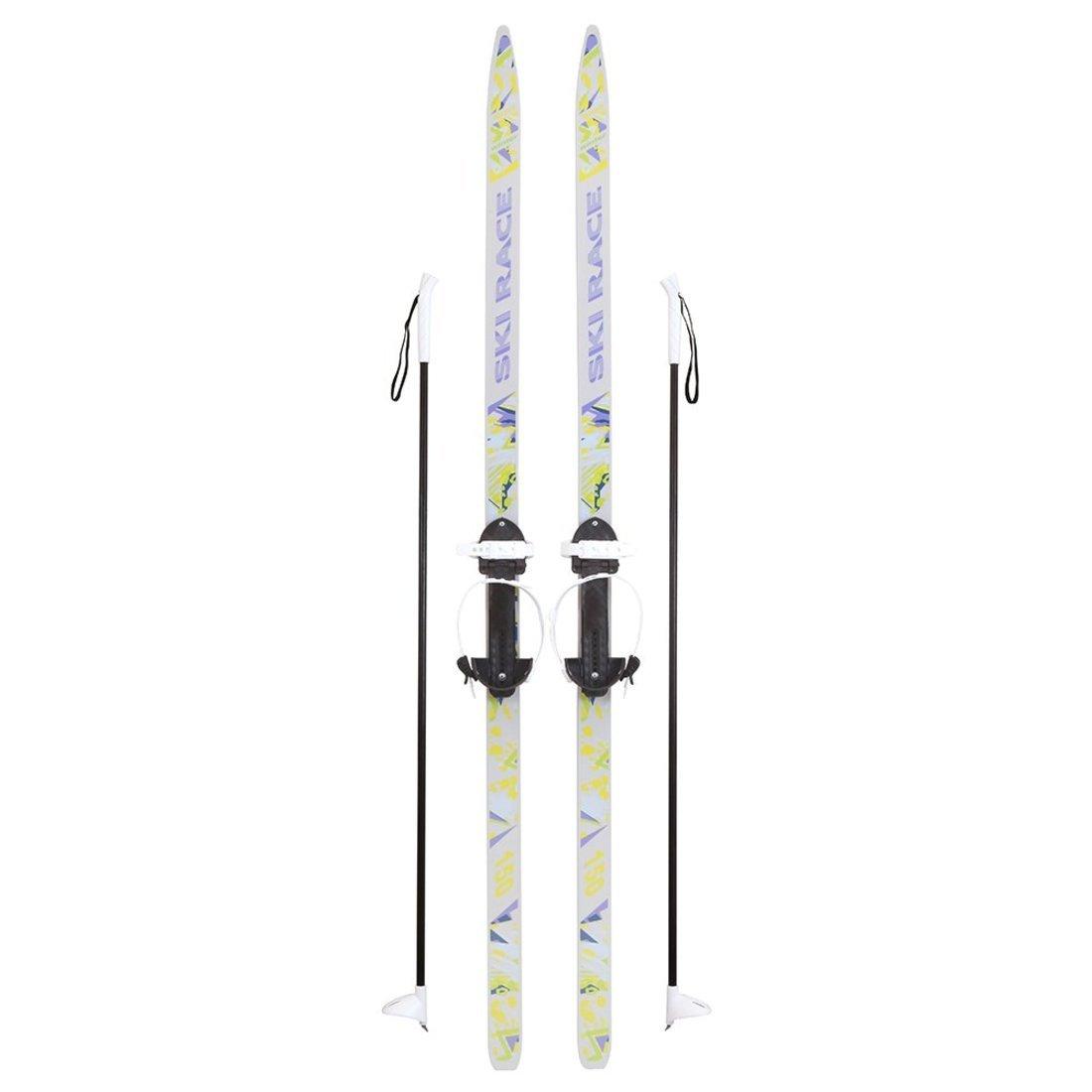 Лыжи подростковые Ski Race с палками, 150/110 см, размер 28-36