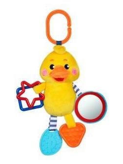 Подвеска с силиконовым прорезывателем и зеркальцем Утенок
