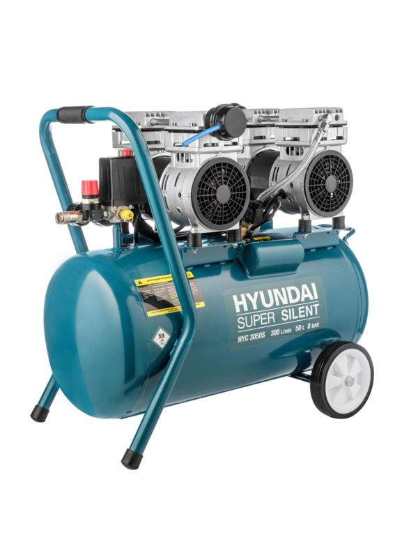Компрессор поршневой безмасляный HYUNDAI 300л/мин, 50л, 2000Вт (HYC 3050S)