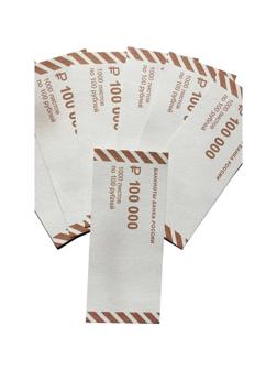 Накладка для упаковки денег ном. 100 руб.,1000шт/уп(сумма цифрами)(нов.об)