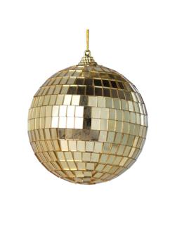 Украшение новогоднее подвесное Шар Золотой Блеск 8x8x8см 89186