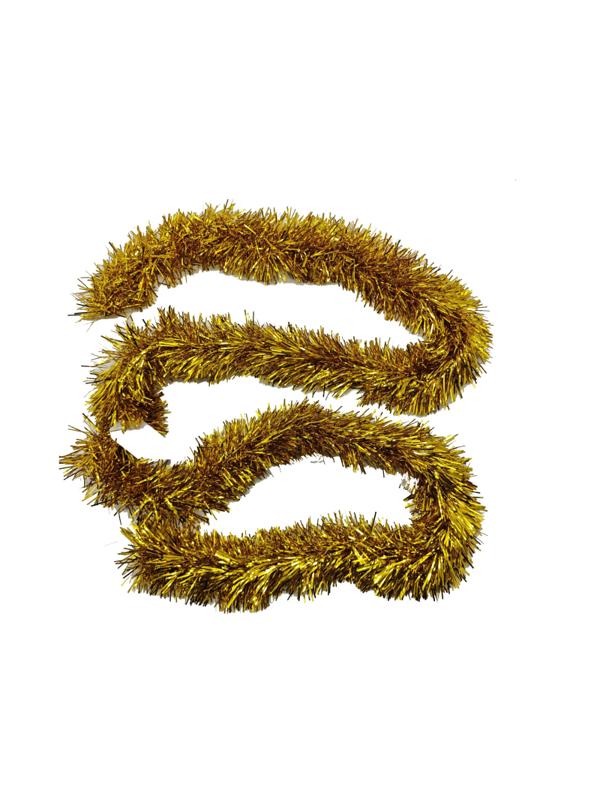 Мишура новогодняя, 2м, диаметр 9 см, цвет: золото HD-CT016