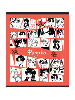 Тетрадь предметная 48л А5 клетка, TWIN лак №1 School  -АНИМЕ- ФИЗИКА