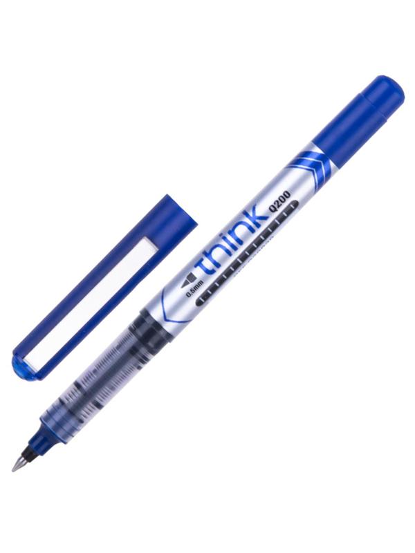 Роллер Deli Think, шарик 0,5 мм, линия 0,35 мм, синий EQ20030