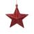 Украшение новогоднее подвесное Звезда в красном 3,5х9х10см 89097