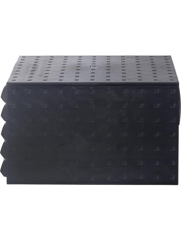 Бокс с выдвижными лотками открытый EXACOMPTA 221014D, черный 5отд. ЭКО
