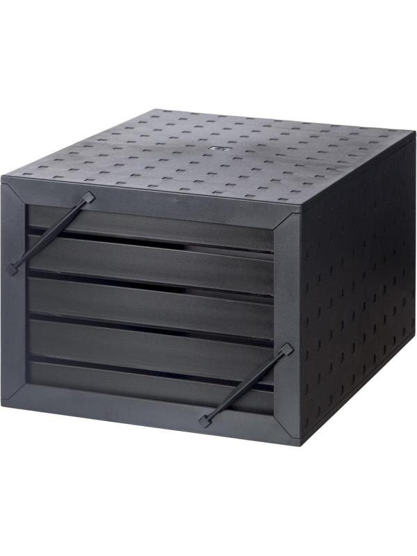 Бокс с выдвижными лотками открытый EXACOMPTA 221014D, черный 5отд. ЭКО