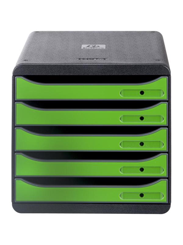 Бокс с выдвижными лотками Exacompta 5лотков Big Box Plus черн/зел  3097295D