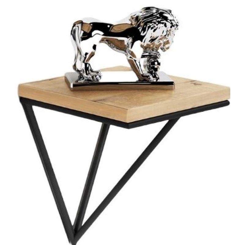 Полка KD настенная Калипсо-1, 1 ярус. каркас черный/ЛДСП дуб буратти