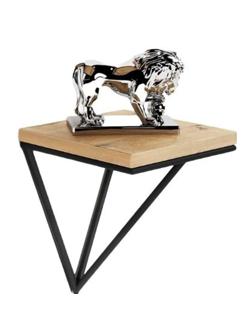 Полка KD настенная Калипсо-1, 1 ярус. каркас черный/ЛДСП дуб буратти