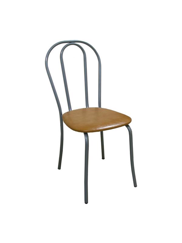 Стул для столовых UD_Вереск СМ7/6-05 карк сереб.металл, к/з бежевый К-009