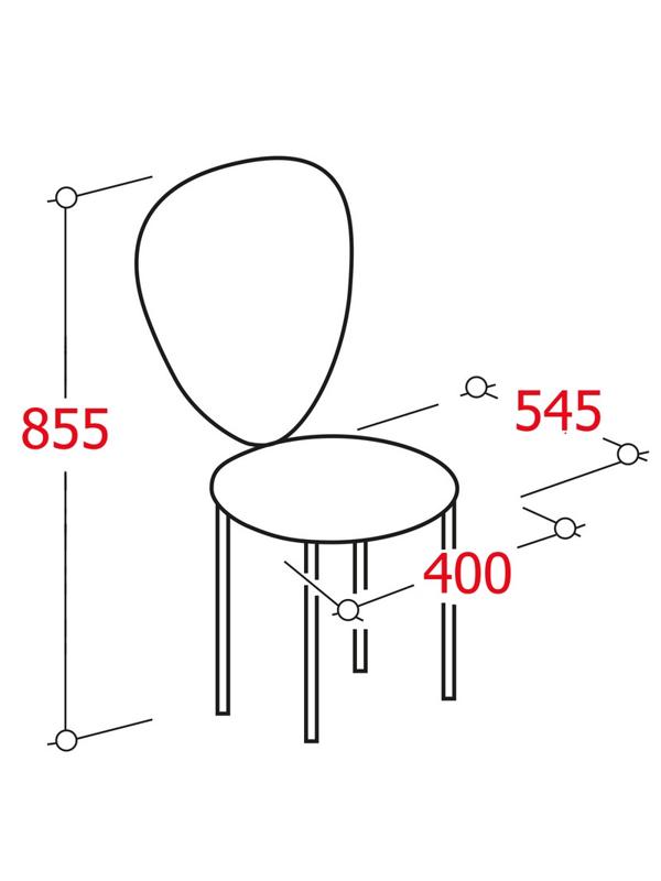 Стул для столовых UD_Вереск СМ7/6-05 карк сереб.металл, к/з бежевый К-009