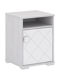 Тумба прикроватная NM_Сальма ТБ 021 (438х582х398)  МДФ бел.глянец/Анкор