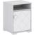 Тумба прикроватная NM_Сальма ТБ 021 (438х582х398)  МДФ бел.глянец/Анкор