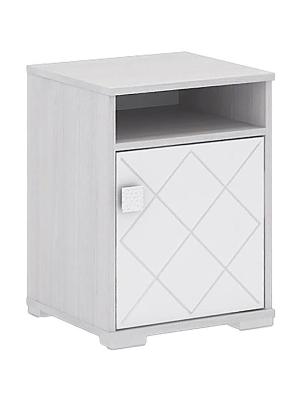 Тумба прикроватная NM_Сальма ТБ 021 (438х582х398)  МДФ бел.глянец/Анкор