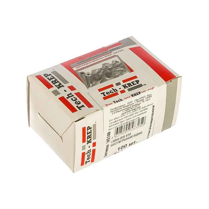 Гайка DIN934 шестигранная оцинк. М8 (100 шт) Tech-Krep 105248