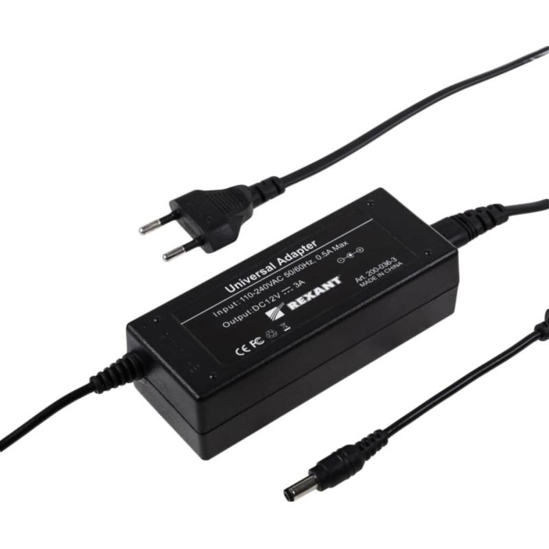 Источник питания 12V,36W с DC разъемом подключения 5,5x2,1 (IP43)