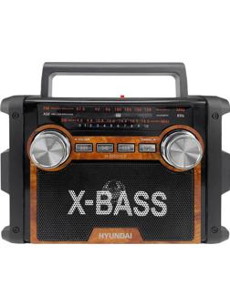 Радиоприемник настольный Hyundai H-SRS103 черный USB SD/microSD