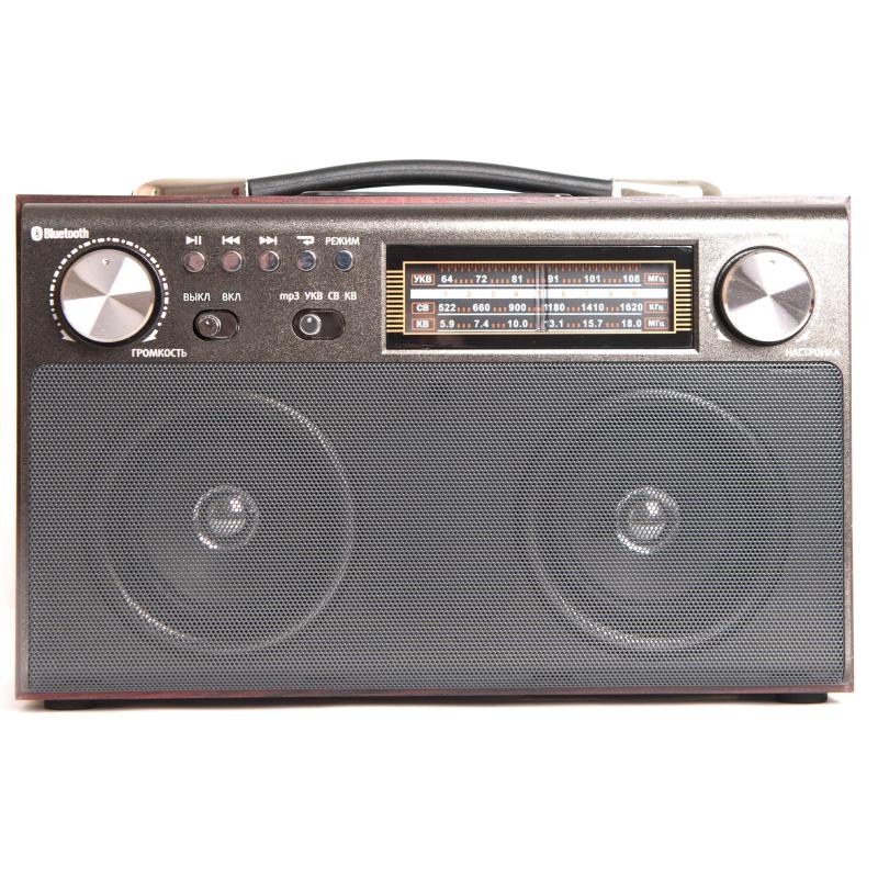 Радиоприемник БЗРП РП-322,УКВ64-108МГц,бат4xR20,220V,ак1400mA,USB/SD