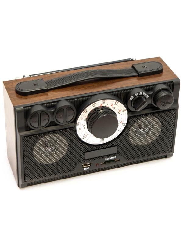 Радиоприемник БЗРП РП-304, УКВ 64-108МГц, СВ, КВ, бат. 4xR20, 220V, USB/SD