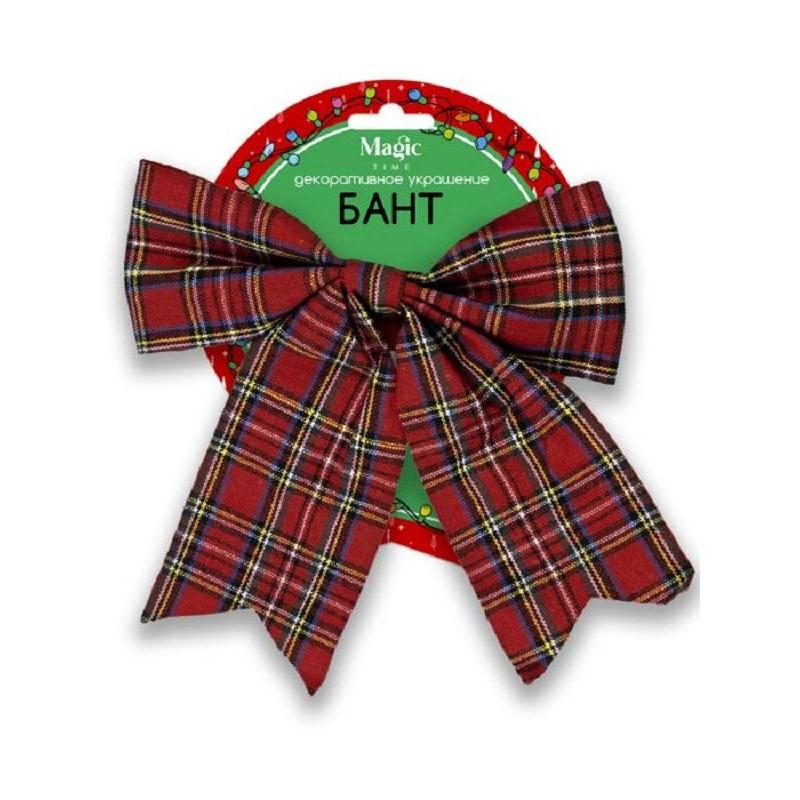 Украшение новогоднее БАНТ Клетка из полиэстера / 19x23x0,1см арт.88486