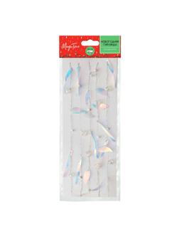 Гирлянда новогодняя Листики и палочки на проволоке 120x1x1см арт.86401