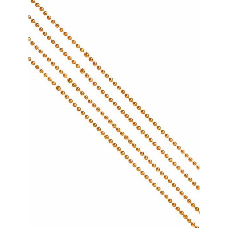 Гирлянда новогодняя из полистирола, золотые 270x0,4см арт.88760