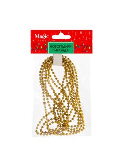 Гирлянда новогодняя из полистирола, золотые 270x0,4см арт.88760