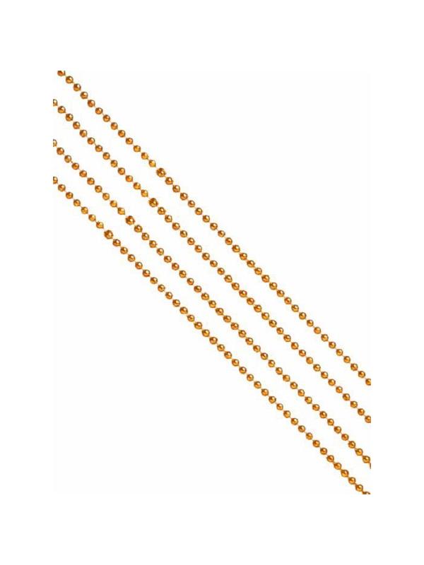 Гирлянда новогодняя из полистирола, золотые 270x0,4см арт.88760