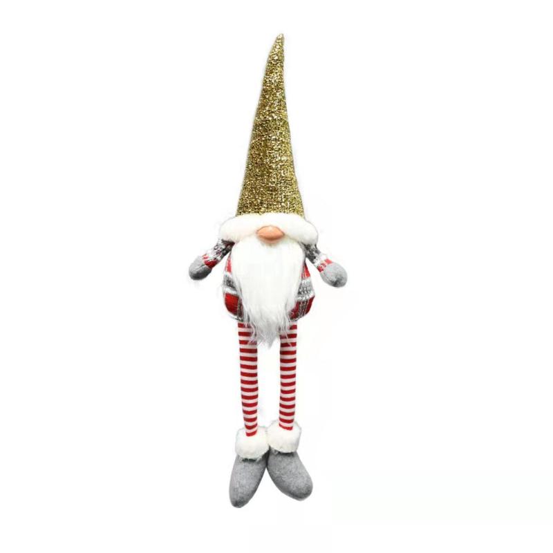 Игрушка декоративная мягконабивная Гном, золот/красн/бел 11x6,5x45 89623