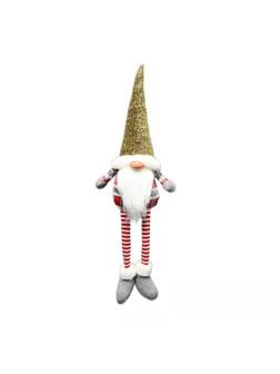 Игрушка декоративная мягконабивная Гном, золот/красн/бел 11x6,5x45 89623