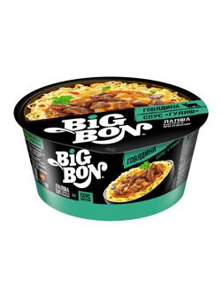 Лапша BigBon говядина + соус гуляш, 85гх24шт/уп