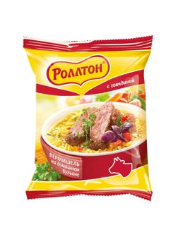 Вермишель Роллтон на домашнем бульоне говядина, 60гх42шт/уп