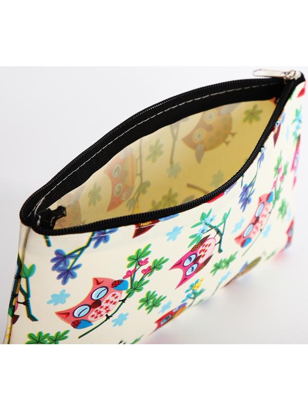 Косметичка на молнии, цвет бежевый/разноцветный