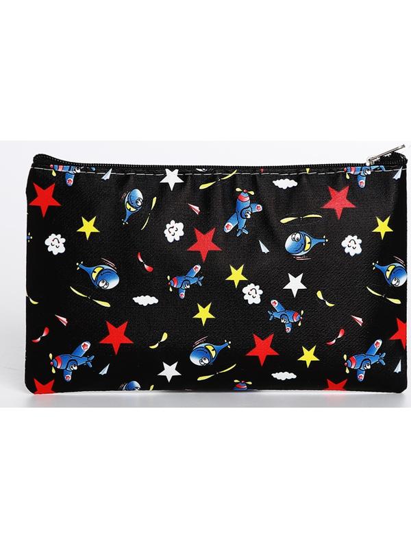 Косметичка на молнии, цвет чёрный