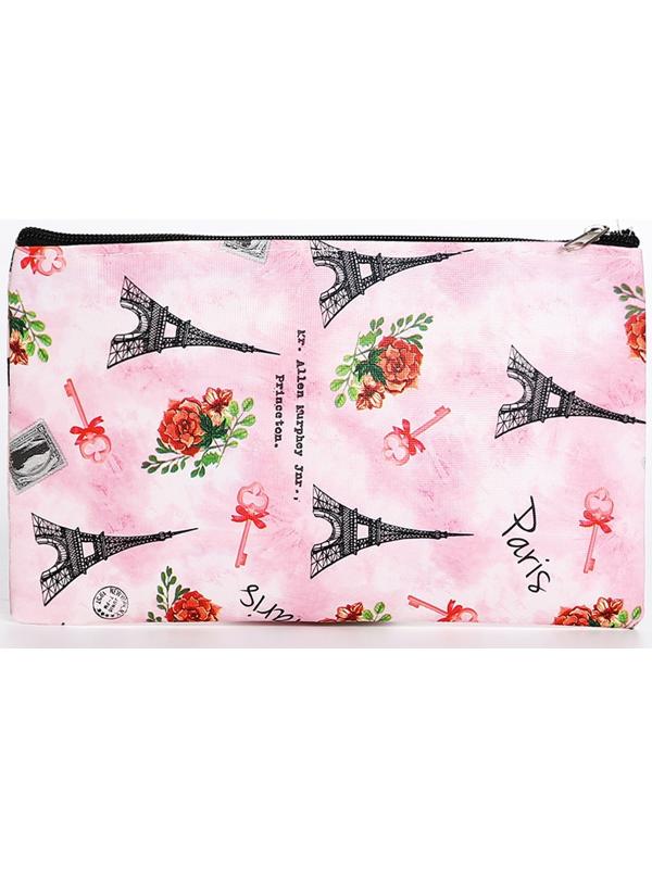 Косметичка на молнии, цвет розовый