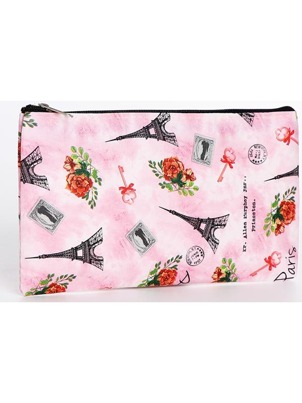 Косметичка на молнии, цвет розовый