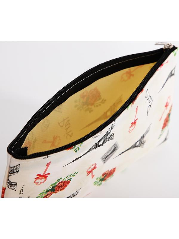 Косметичка на молнии, цвет бежевый