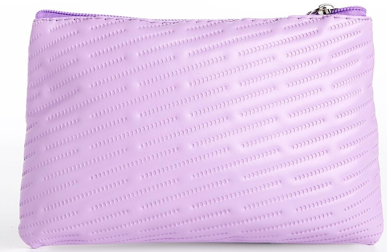 Косметичка на молнии, цвет сиреневый