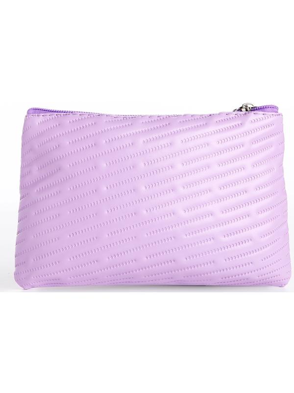 Косметичка на молнии, цвет сиреневый