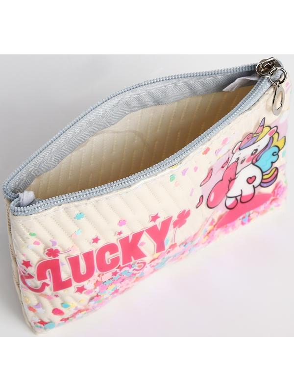 Косметичка на молнии, цвет бежевый