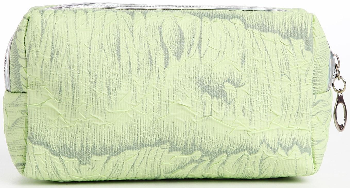 Косметичка на молнии, цвет зелёный