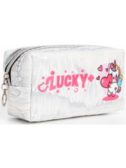 Косметичка на молнии, цвет белый