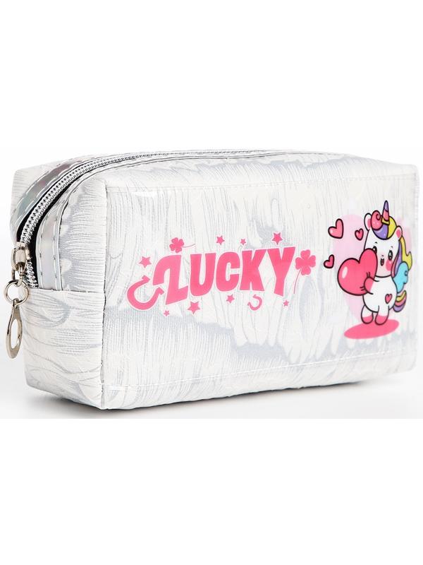 Косметичка на молнии, цвет белый