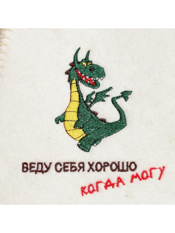 Шапка для бани с вышивкой 