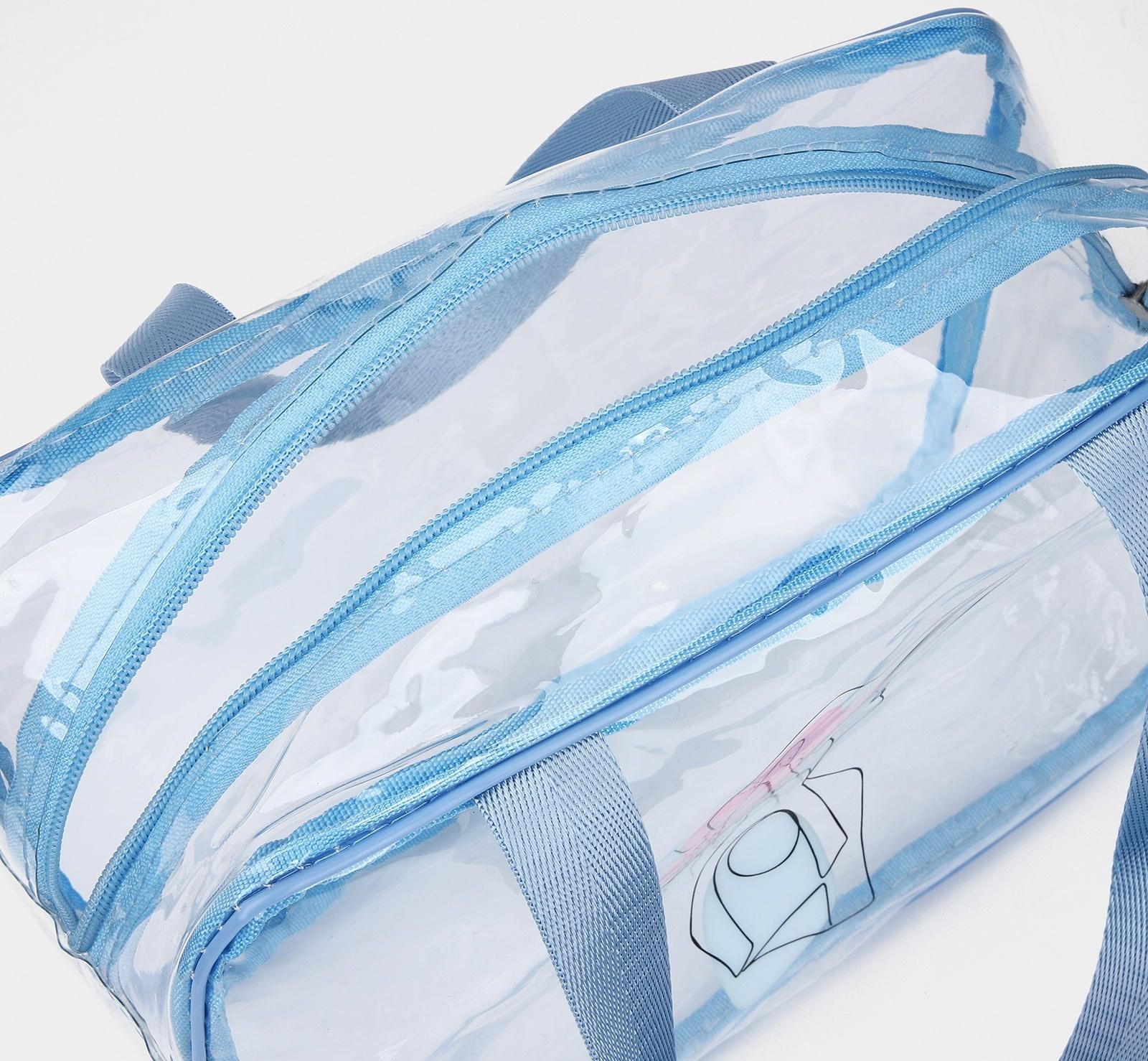 Косметичка на молнии, цвет голубой