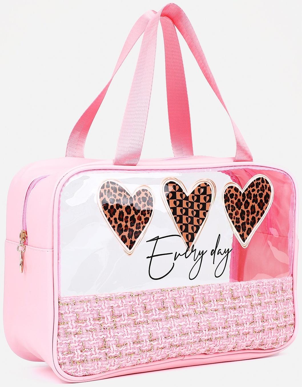 Косметичка на молнии, цвет розовый