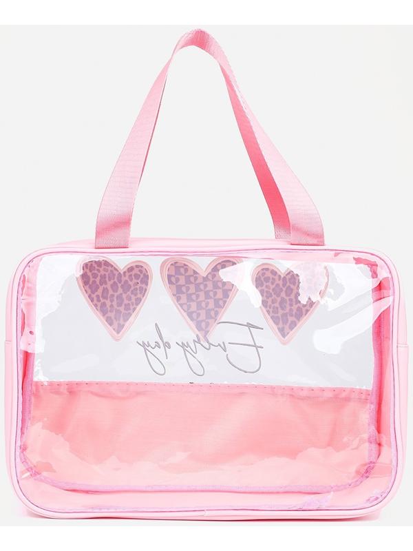 Косметичка на молнии, цвет розовый