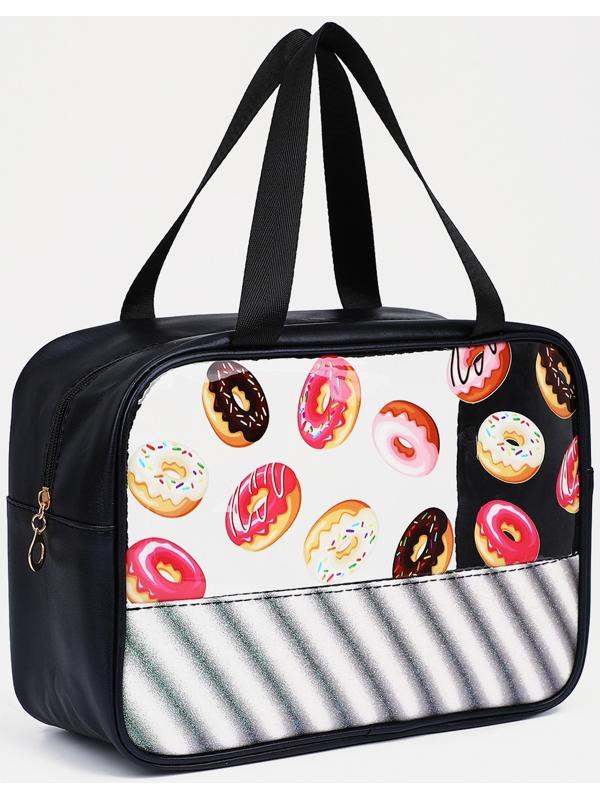 Косметичка на молнии, цвет чёрный